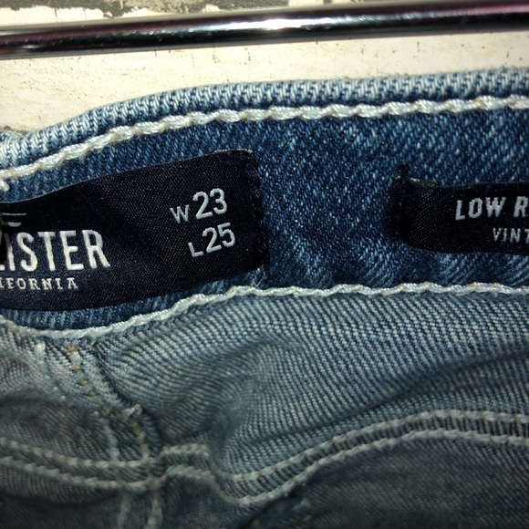 Hollister distressed boyfriend low rise vintage stretch jeans size 23W 25L​​​ - Picture 5 of 6